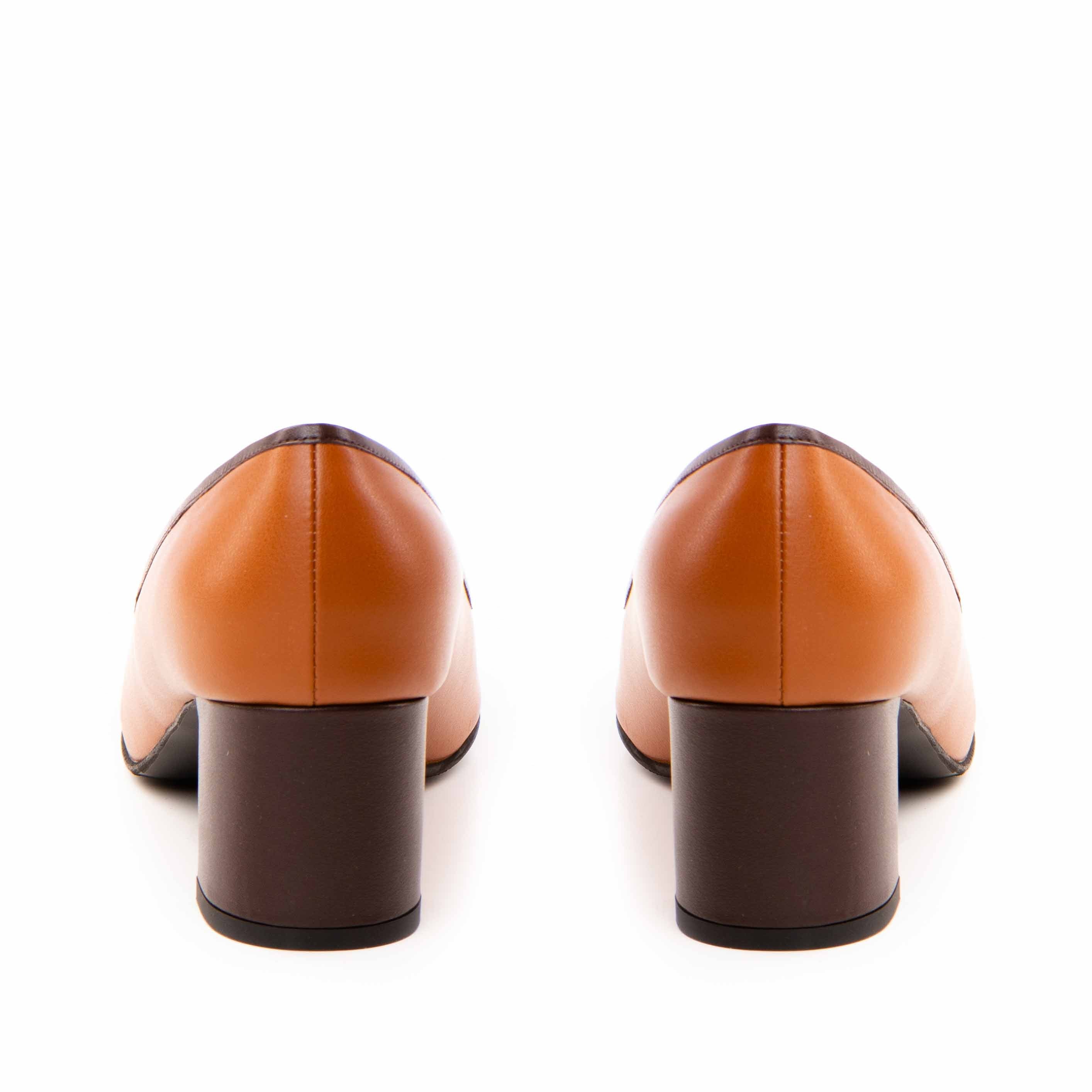 Pantofi dama Guban model 3515 nappa maro/ nappa coniac