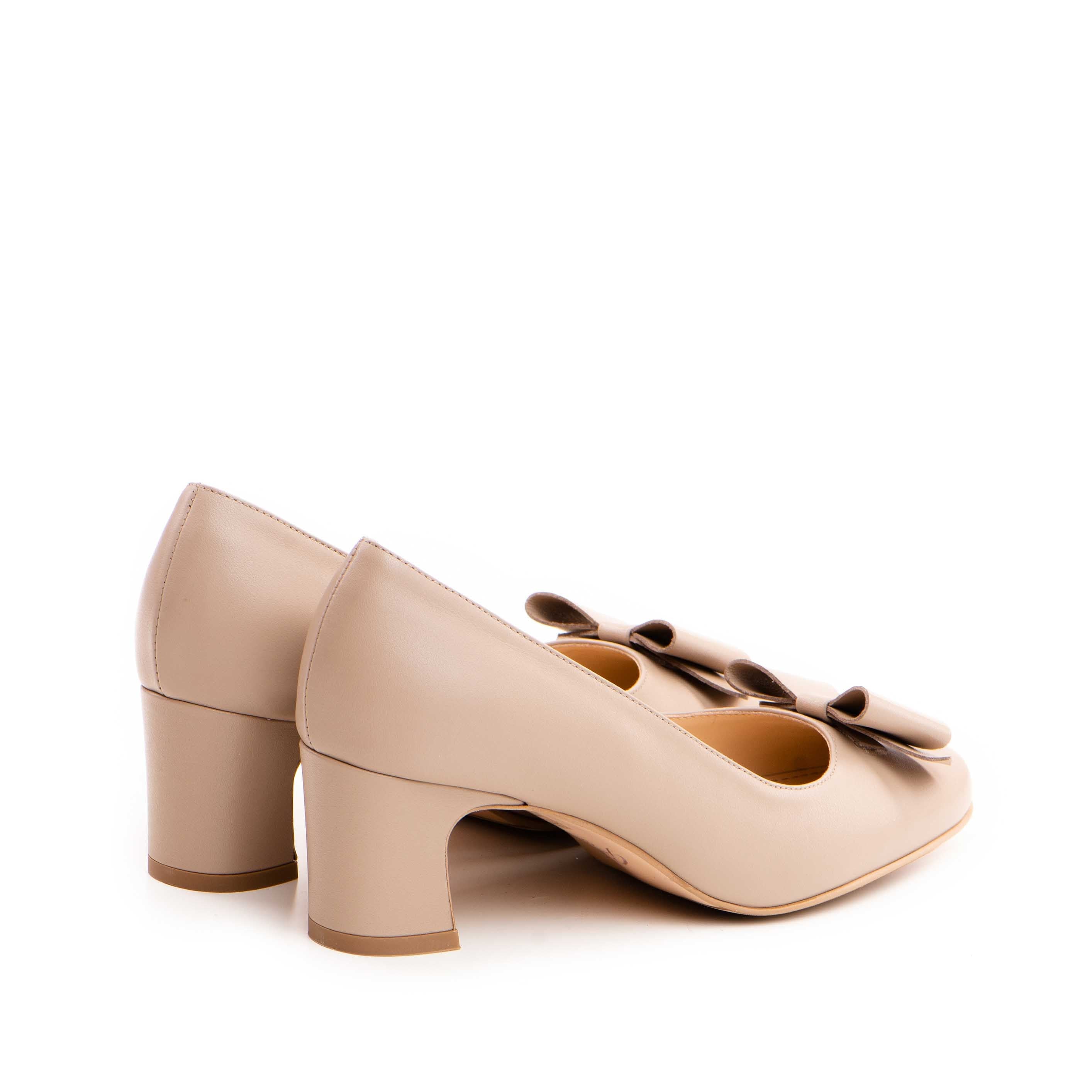 Pantofi dama Guban model 3641 piele nappa taupe
