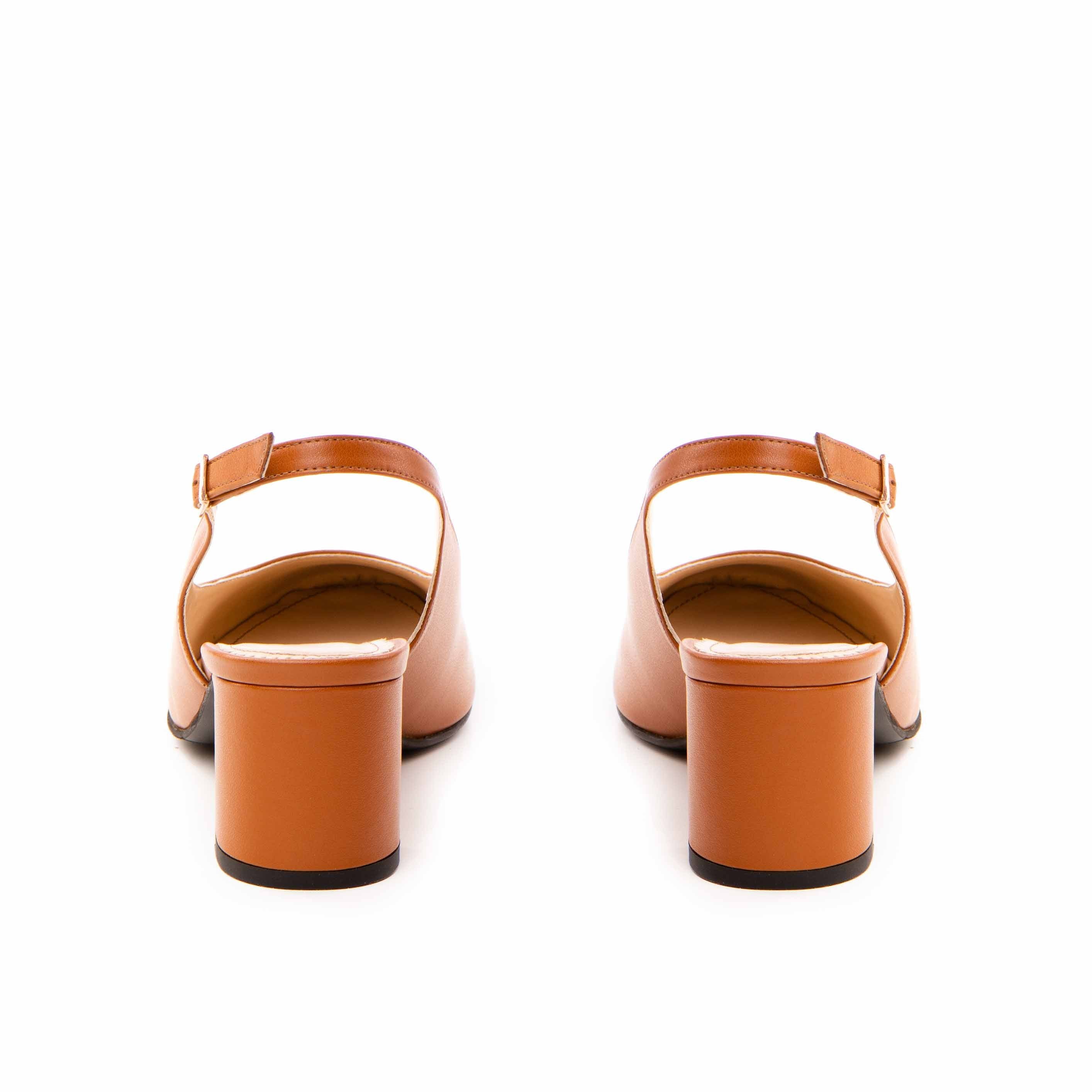 Pantofi dama Guban model 3471 nappa coniac/nappa maro