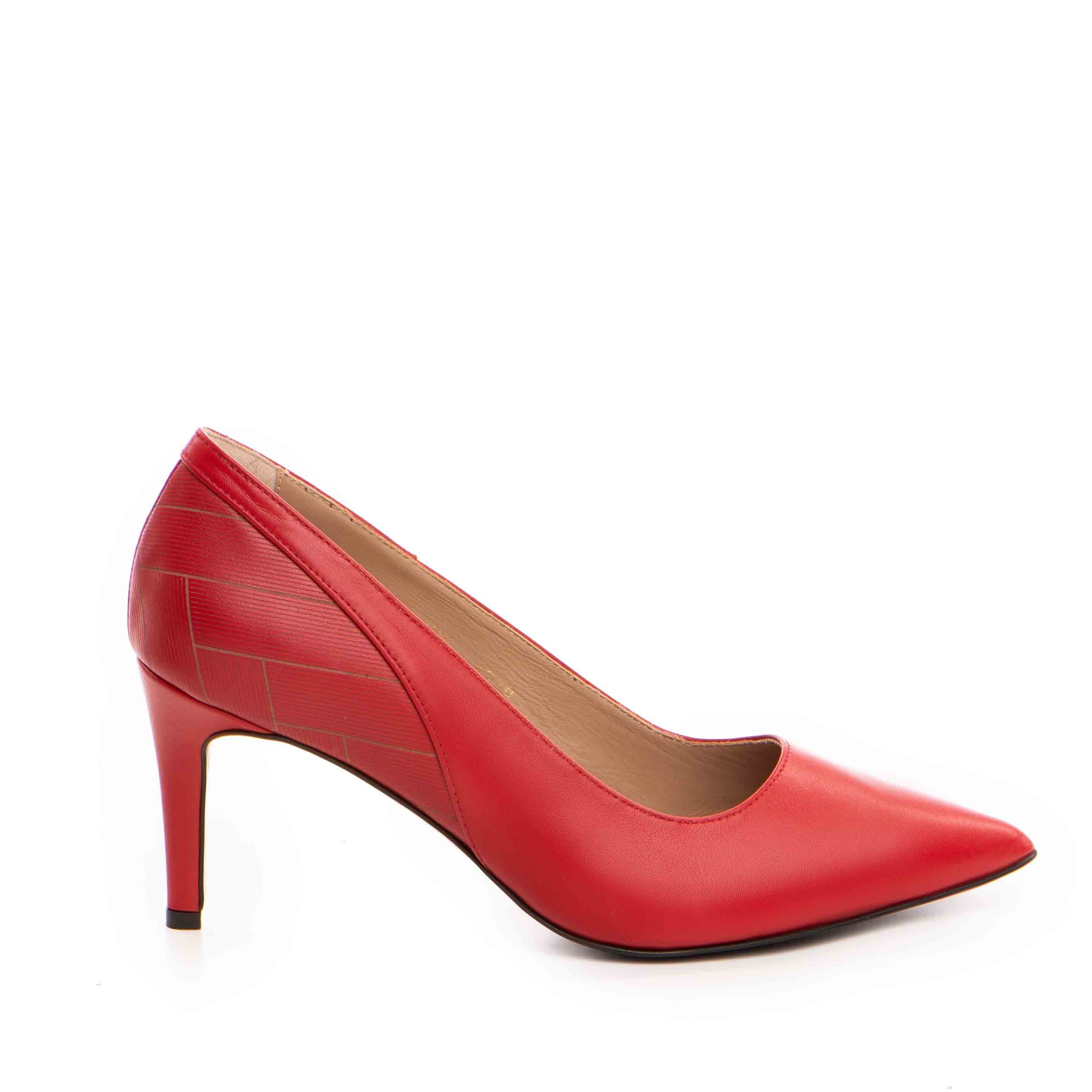 Pantofi dama Guban model 1328 nappa rosu