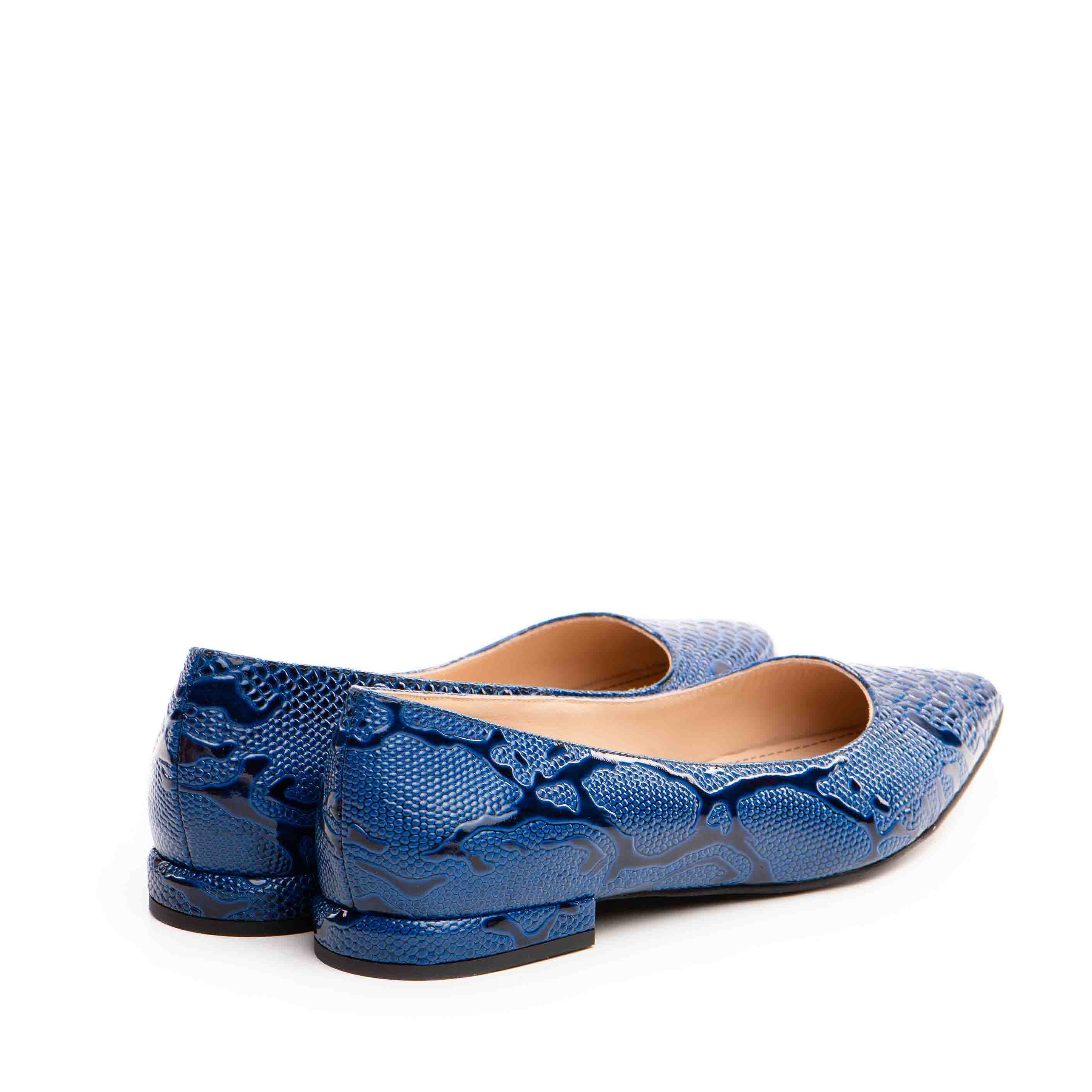 Balerini Guban model 3628 piele animal print albastru