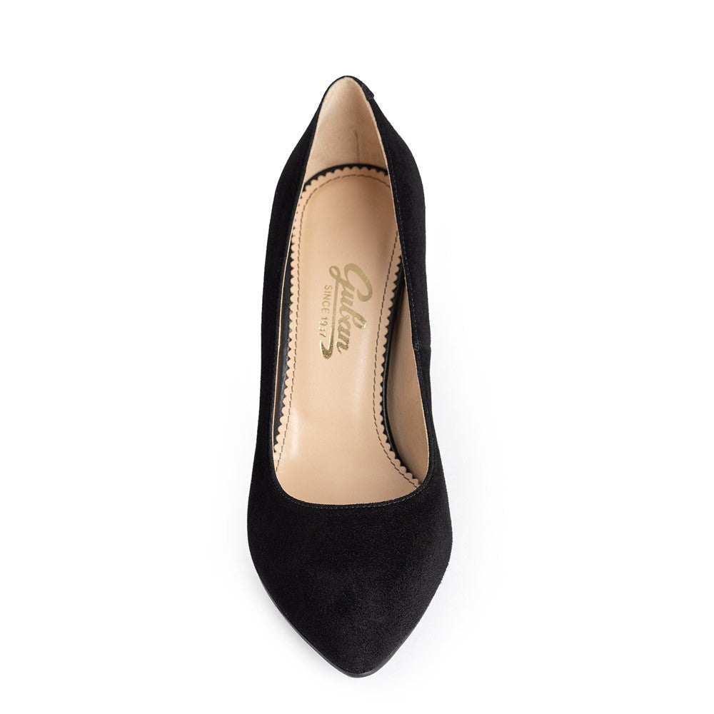 Pantofi dama Guban model 4292 piele velur negru- nappa K25 negru