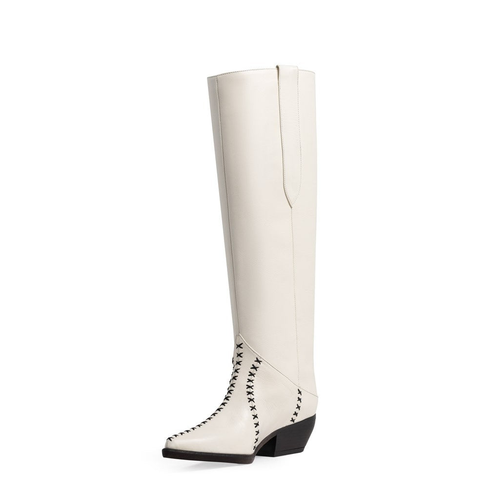 Ciocate dama Guban model 3651 piele nappa crem