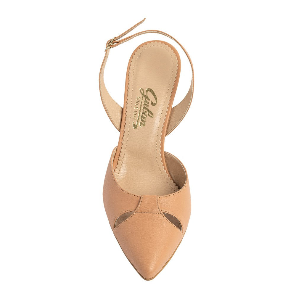 Pantofi dama Guban model 1496 piele nappa caramiziu