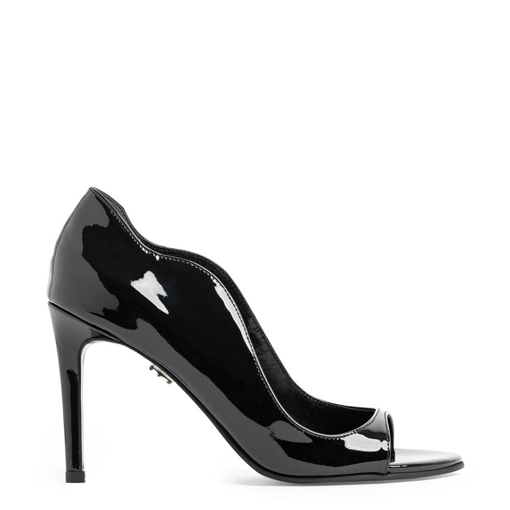 Pantofi decupati dama Guban model 1464 lac negru