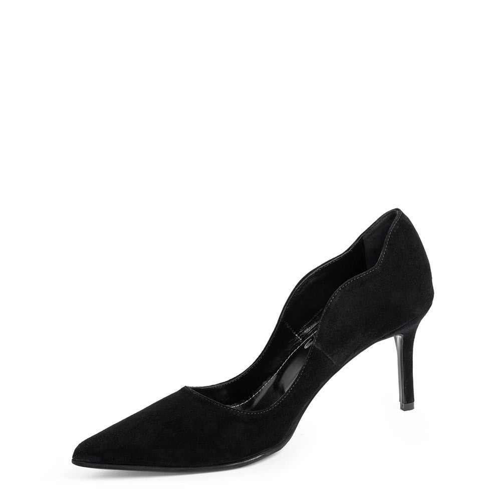 Pantofi dama Guban model 1531 piele velur negru