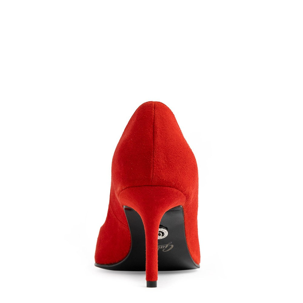 Pantofi dama Guban model 1531 piele velur rosu