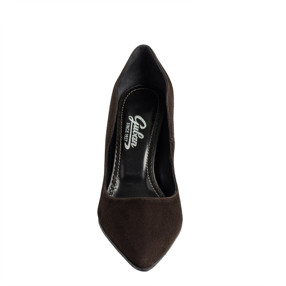 Pantofi dama Guban model 1531 piele velur maro