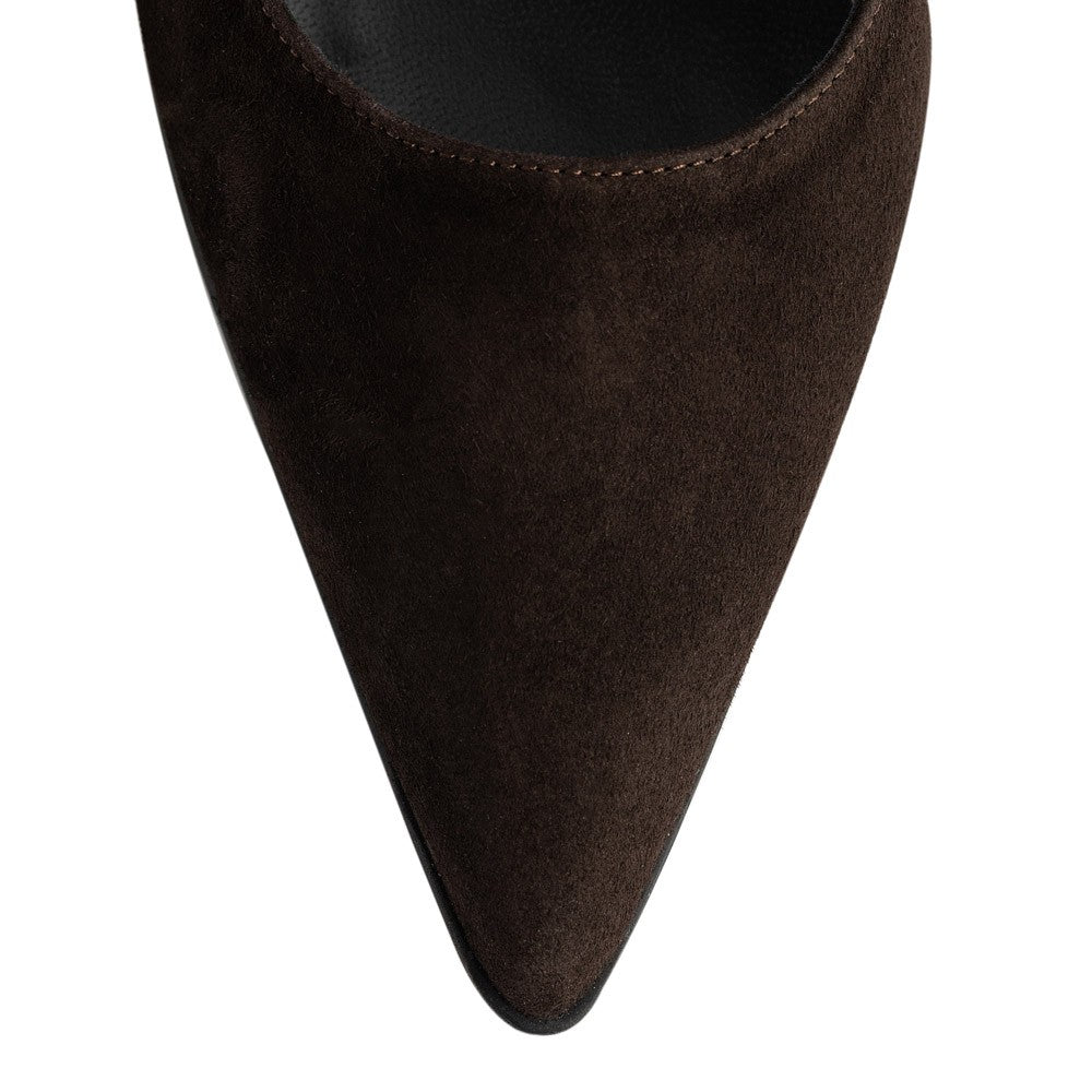 Pantofi dama Guban model 1531 piele velur maro