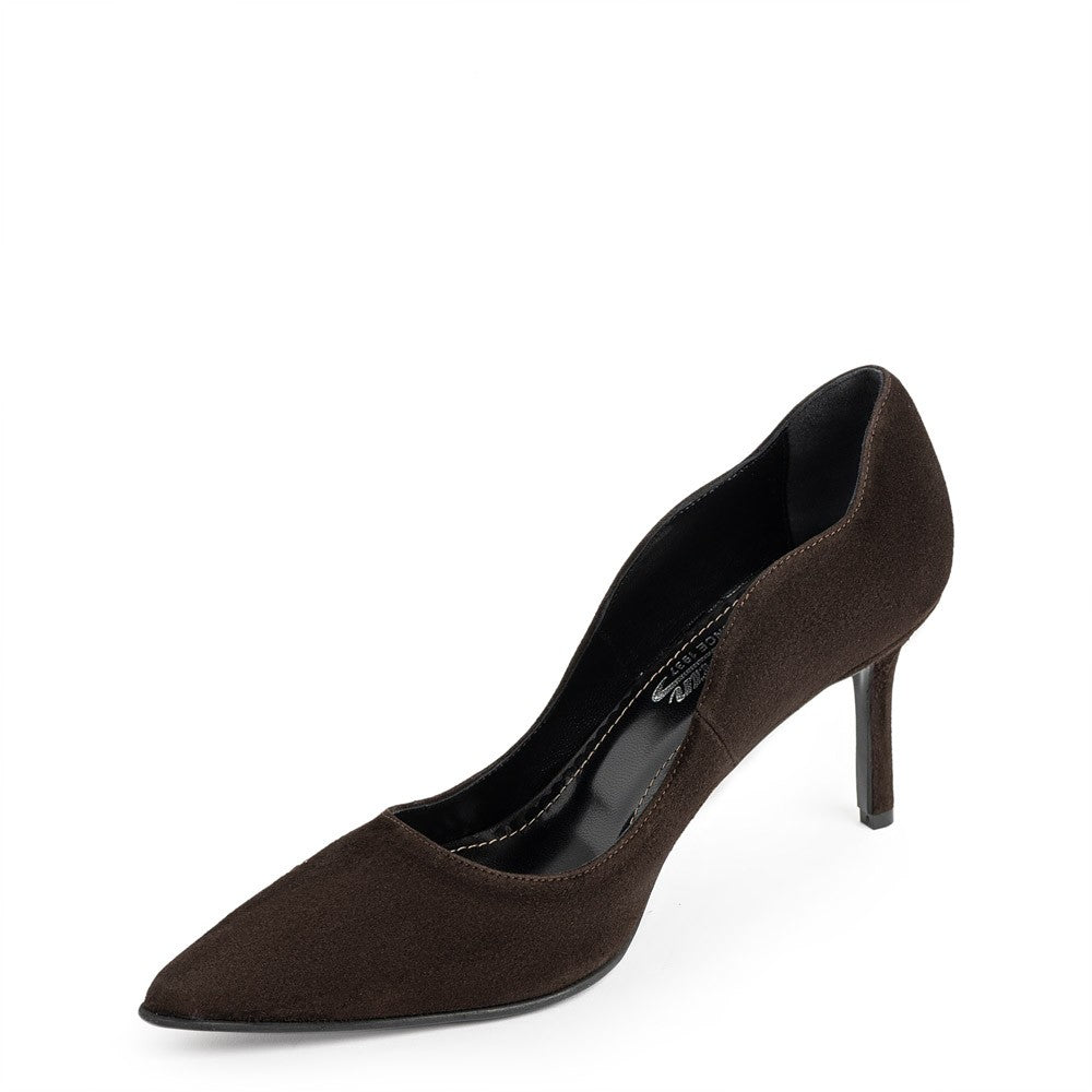 Pantofi dama Guban model 1531 piele velur maro