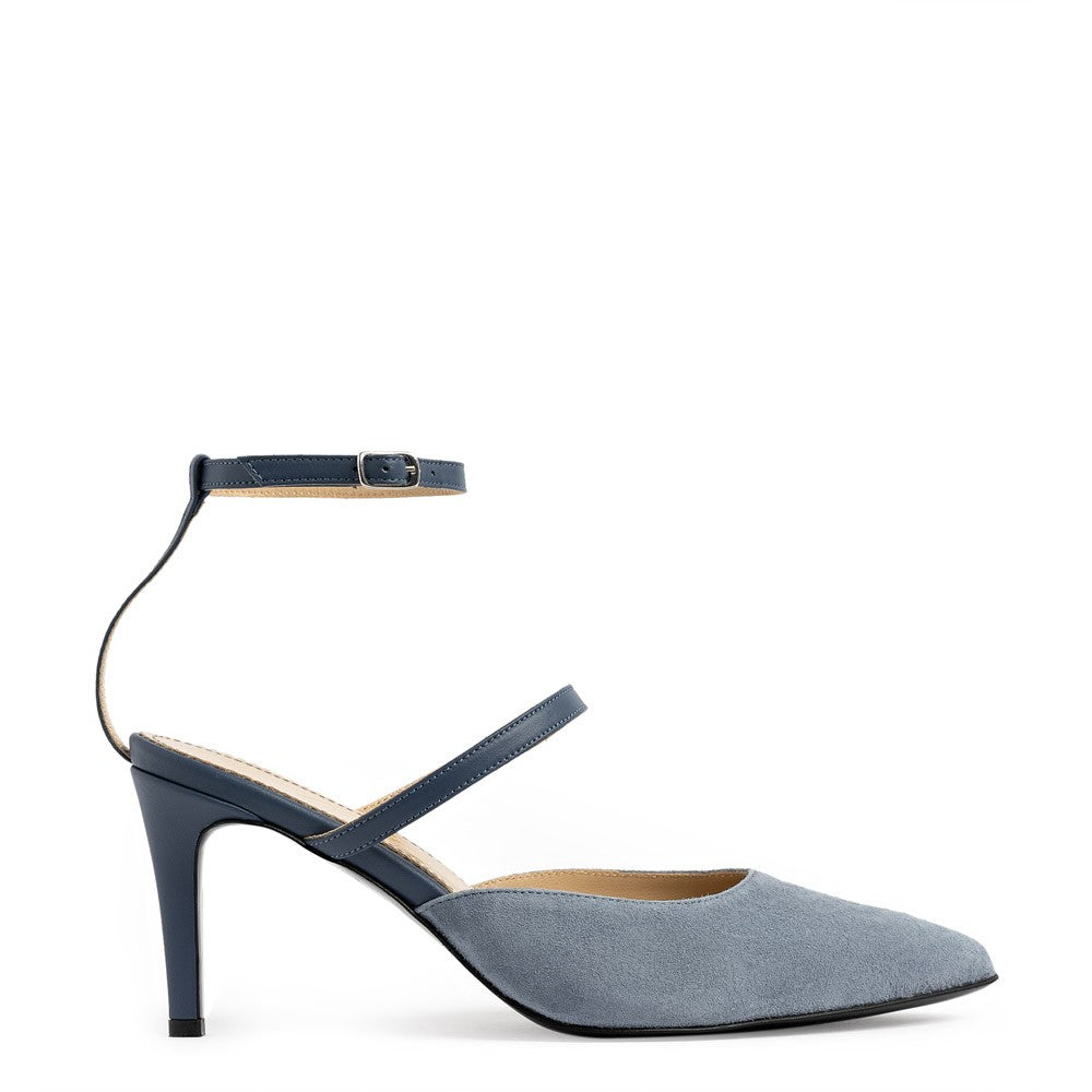 Pantofi dama Guban model 1505 piele velur albastru-nappa albastru