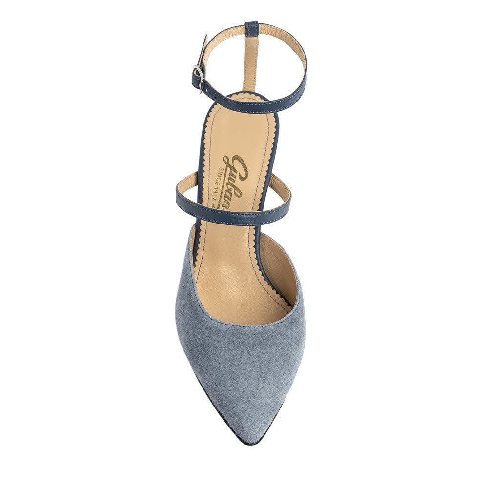 Pantofi dama Guban model 1505 piele velur albastru-nappa albastru