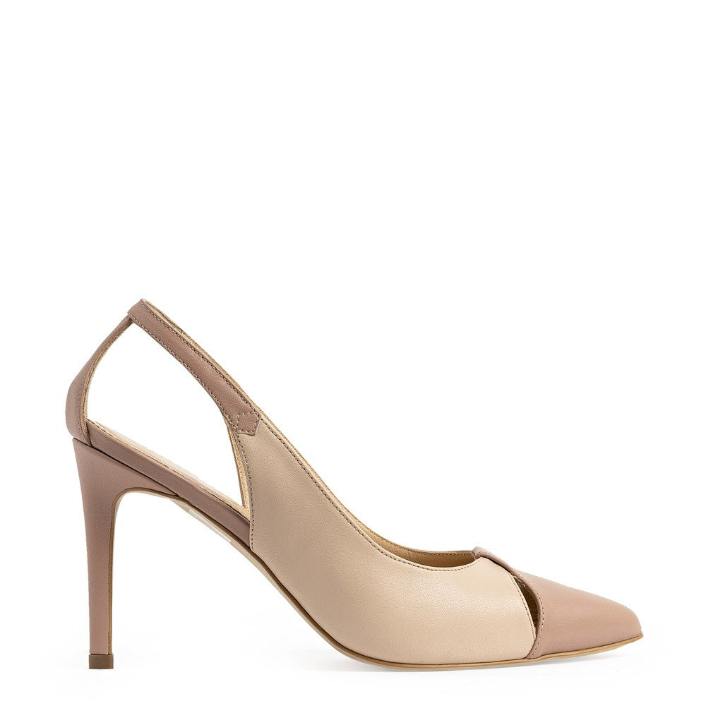 Pantofi dama Guban model 1503 piele nappa roz pudra-nappa roz nude