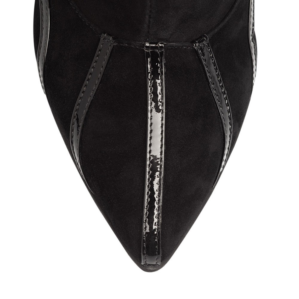 Cizme dama Guban model 1529 velur negru-lac negru