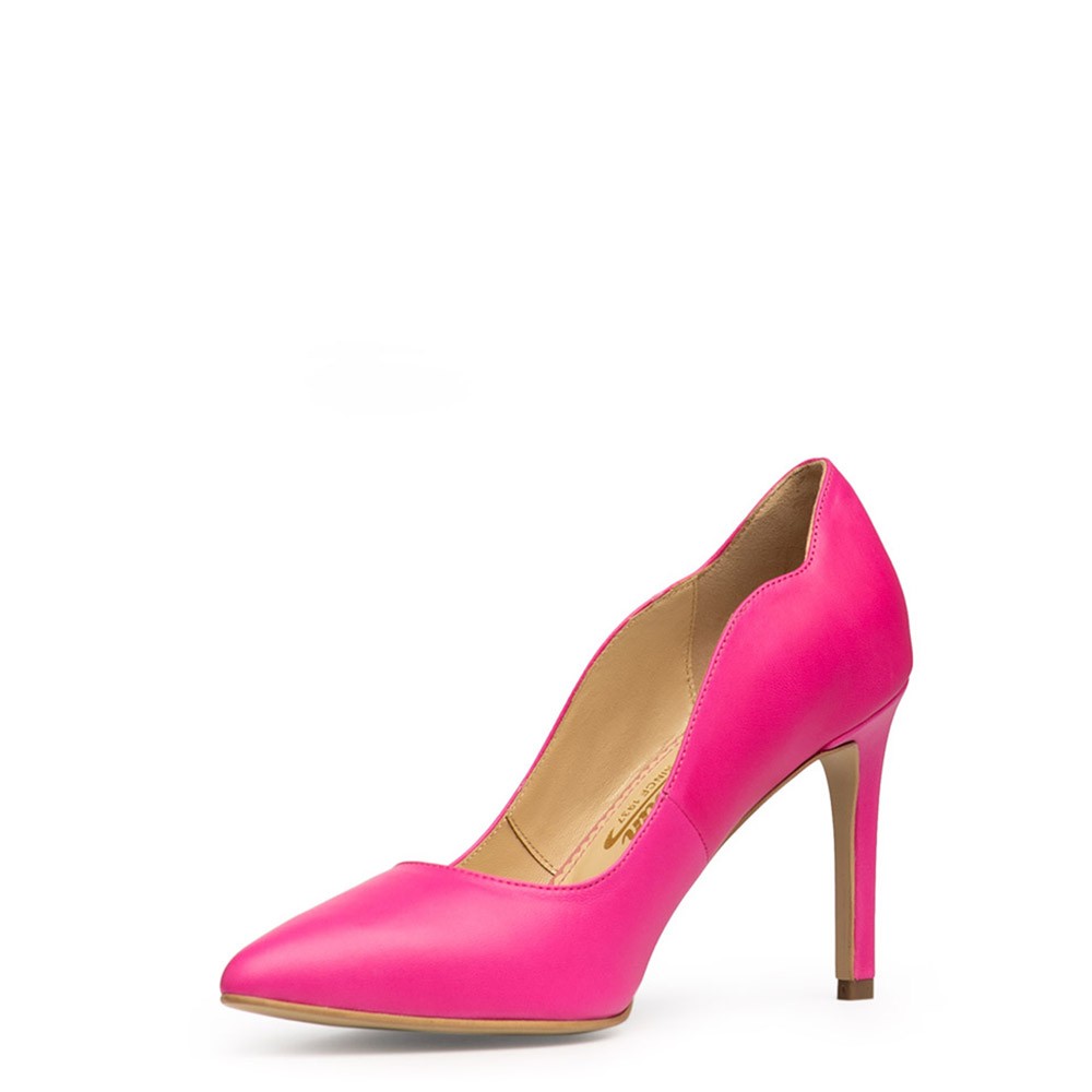 Pantofi dama Guban model 1345 nappa fuxia