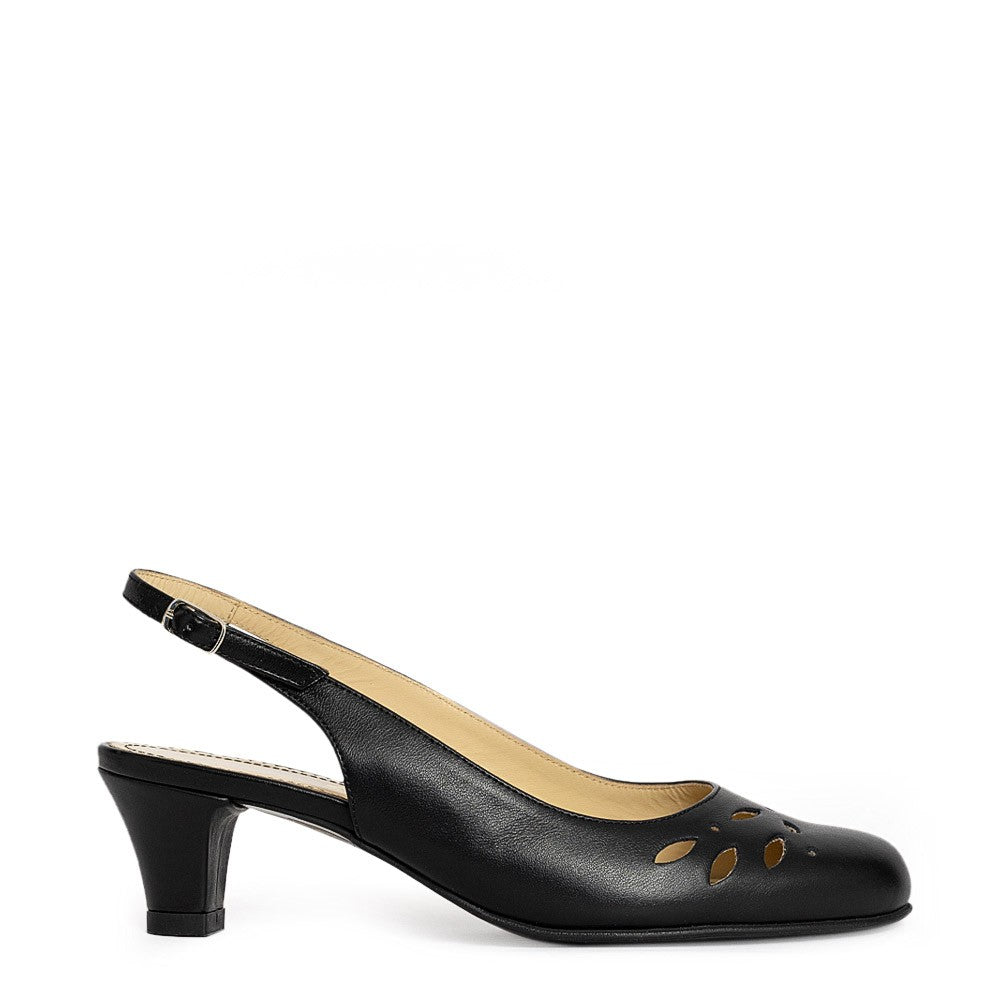 Pantofi decupati dama Guban model 3657 nappa negru