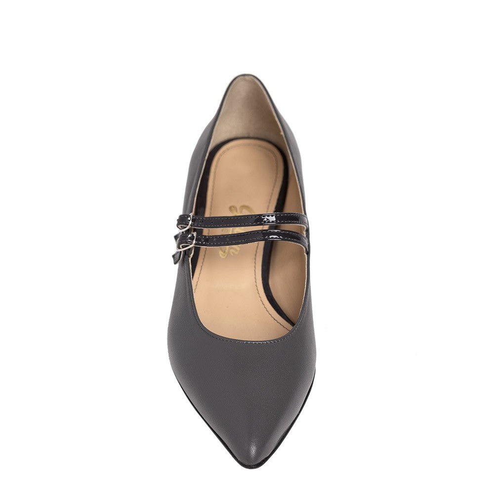 Balerini Guban model 3645 piele naturala nappa gri-lac gri