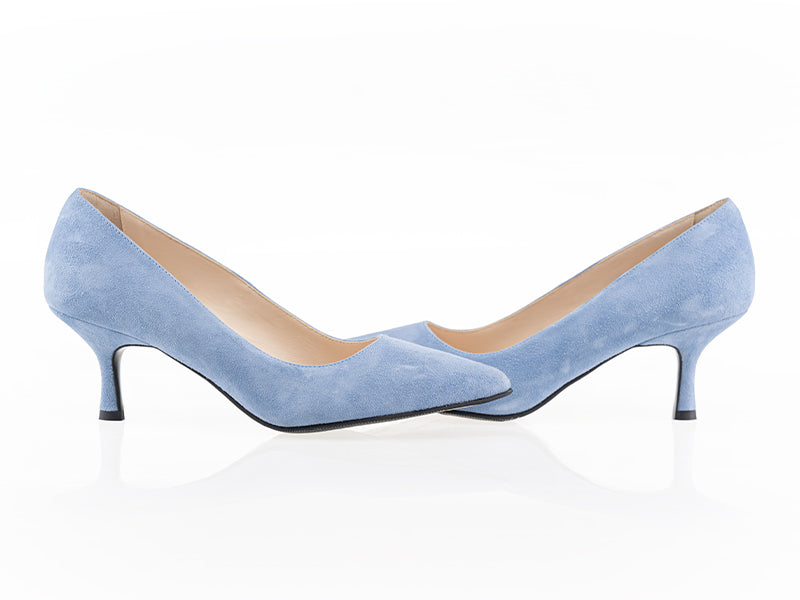 Pantofi 1414 Velur Albastru Sky