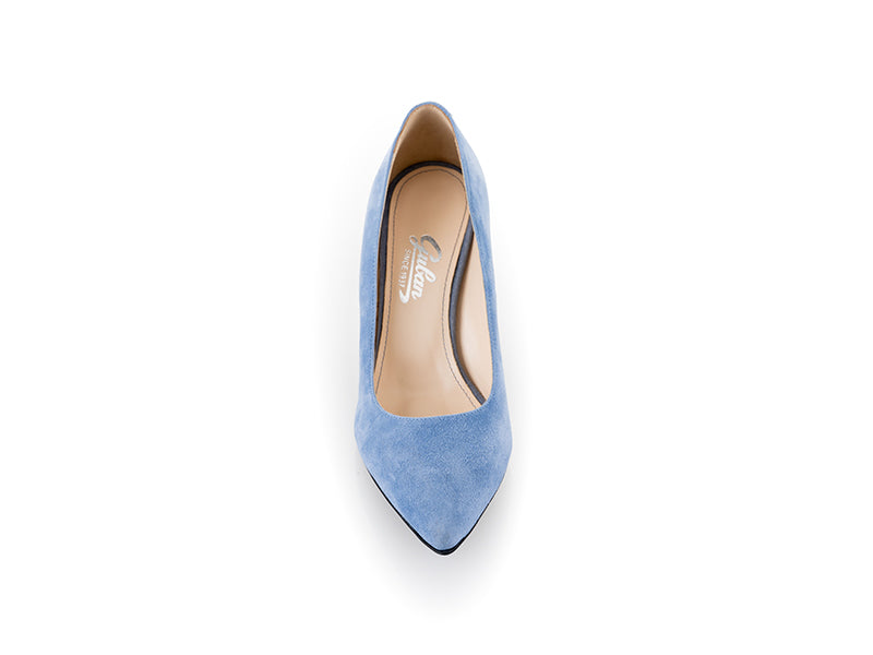 Pantofi 1414 Velur Albastru Sky