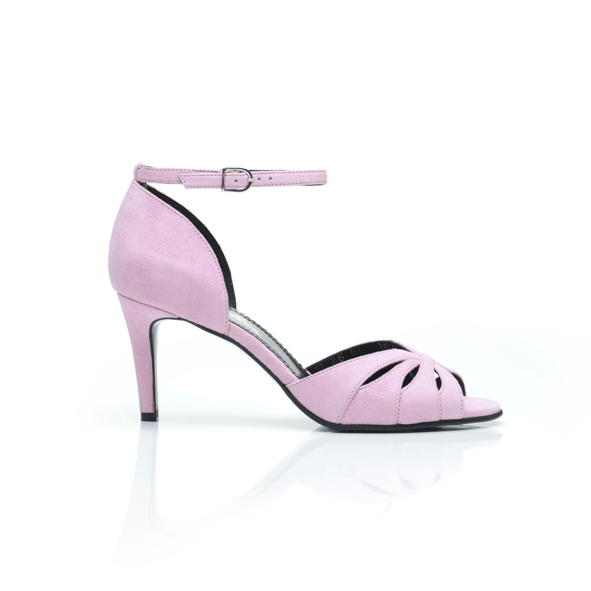Pantofi Peep Toe 1486/C Velur Roz