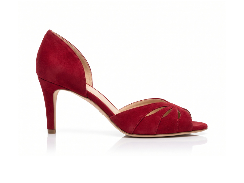 Pantofi 1486 Velur Rosu