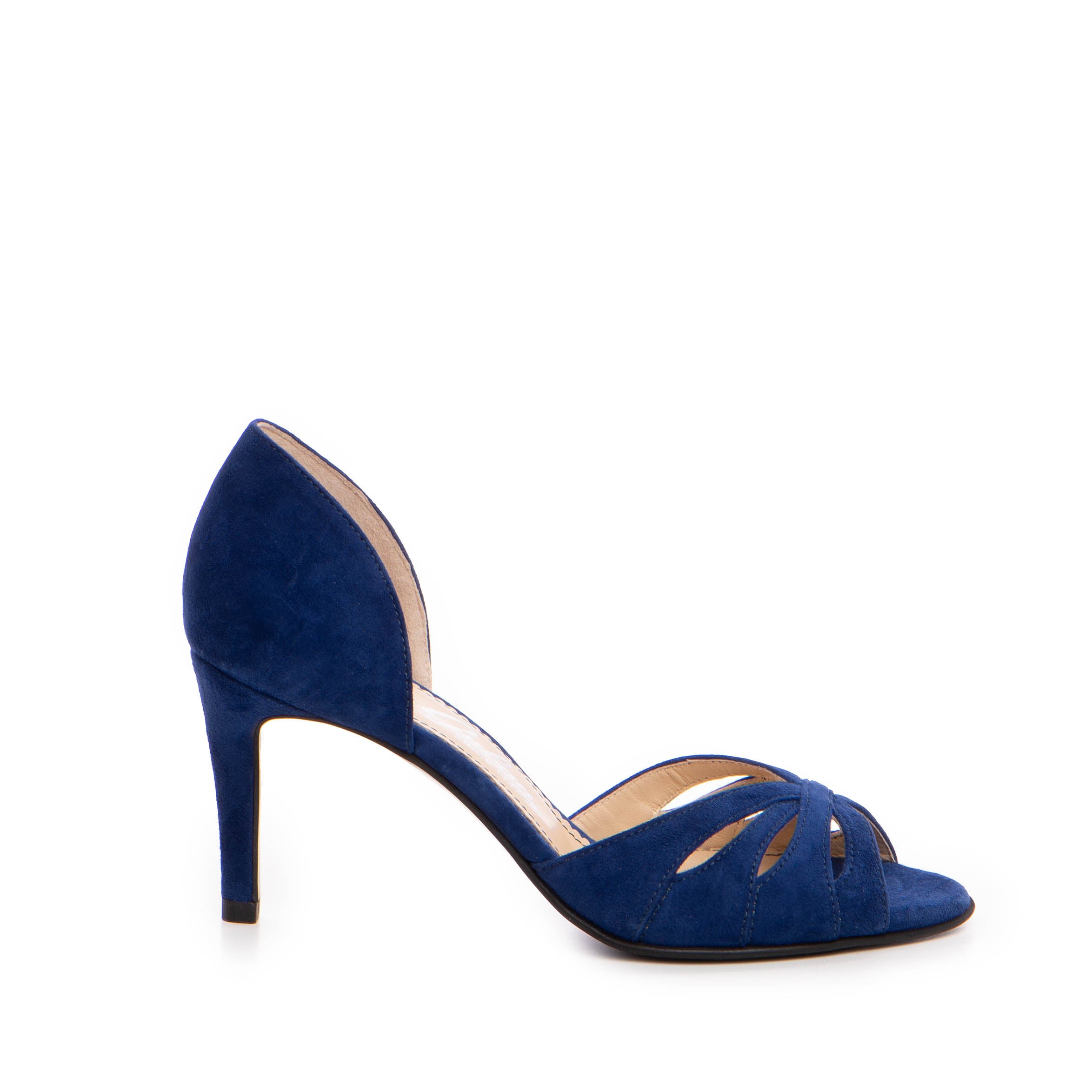 Sandale dama Guban model 1486 piele velur albastru royal