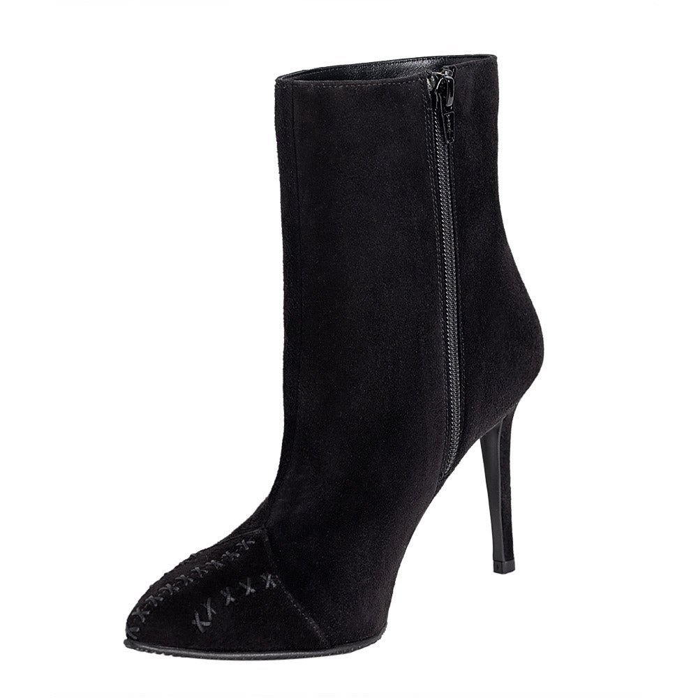 Botine dama Guban model 1525 velur negru