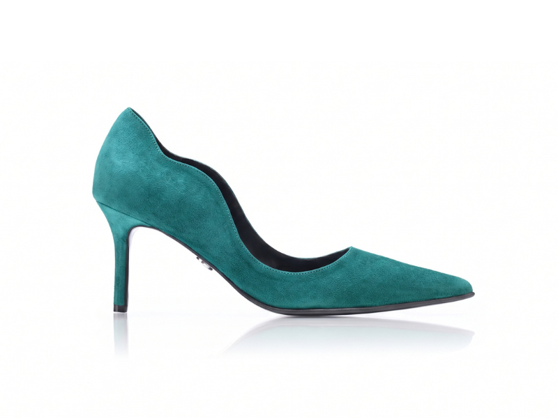Pantofi 1531 Velur Verde Smarald