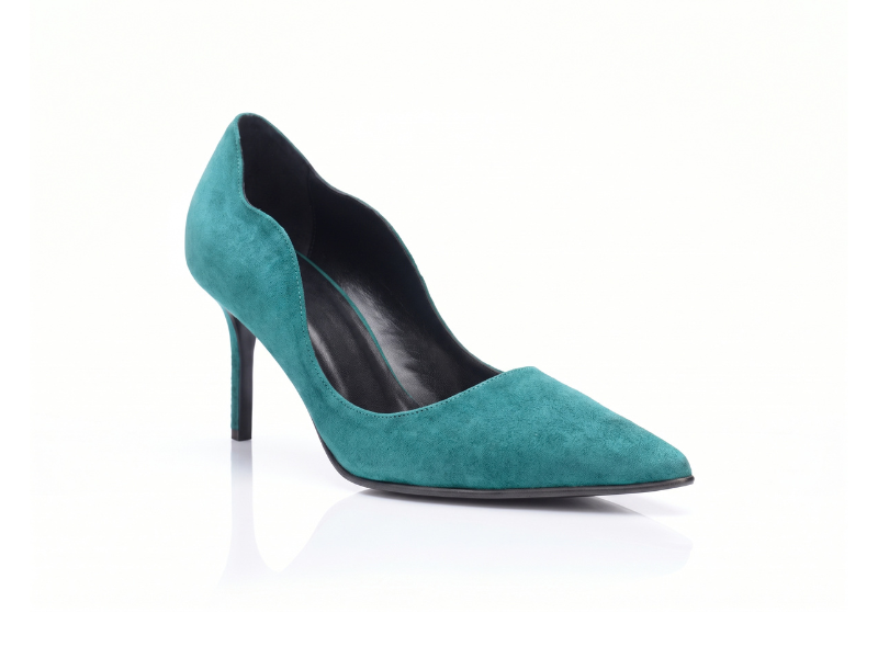 Pantofi 1531 Velur Verde Smarald
