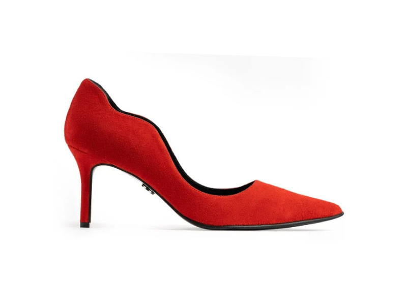 Pantofi 1531 Velur Rosu