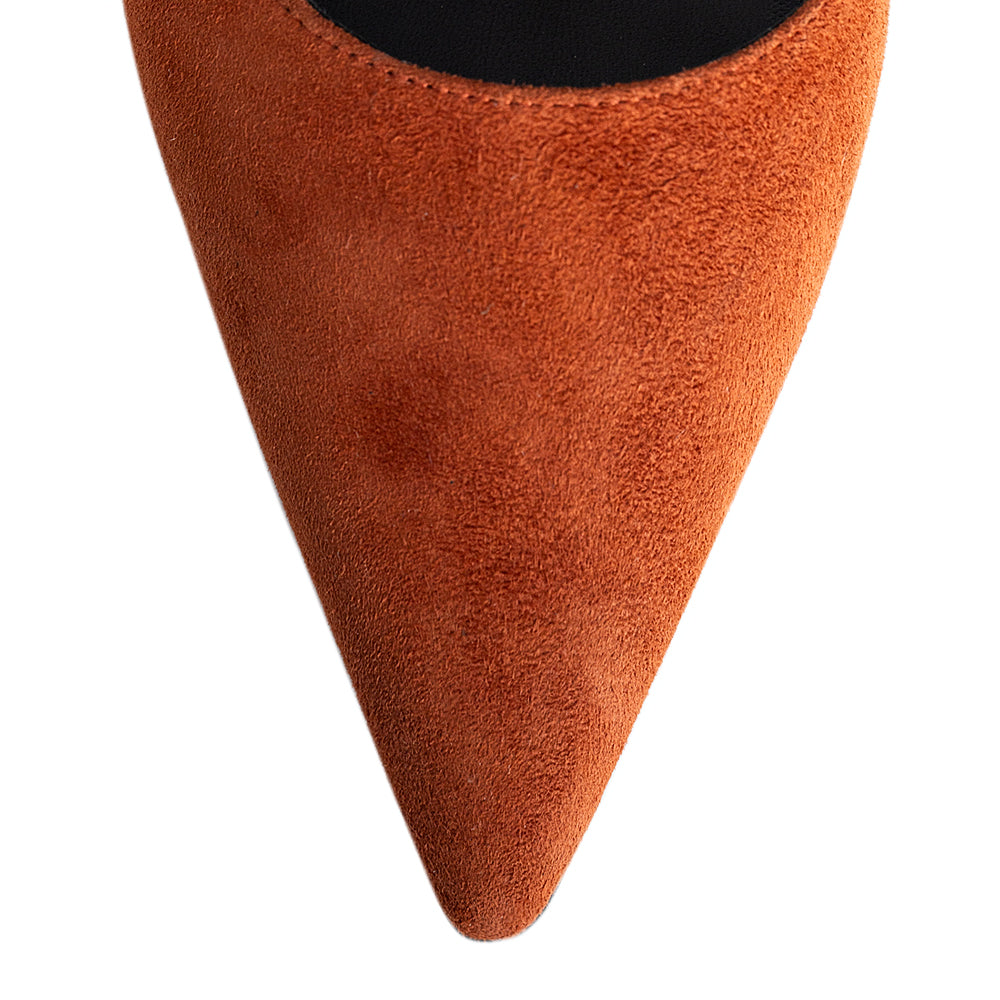 Pantofi dama Guban model 1531 piele velur caramiziu