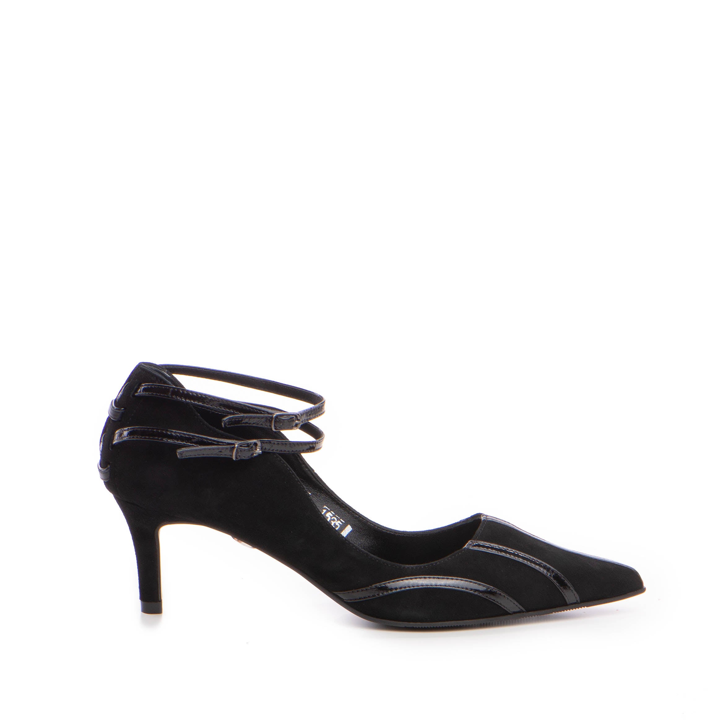 Pantofi dama Guban model 1535 piele velur negru-naplac negru