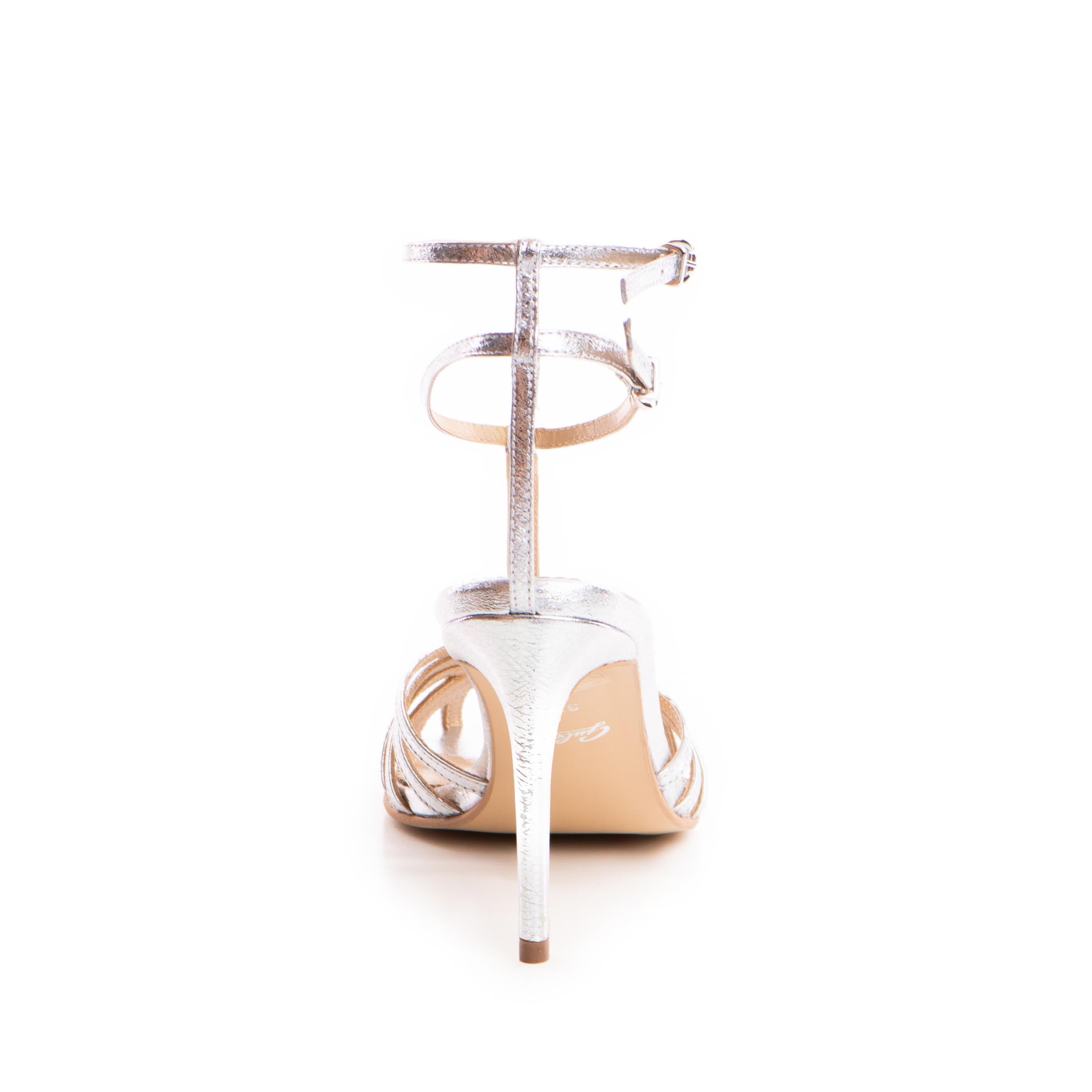 Sandale dama Guban model 1549 nappa kristal argintiu