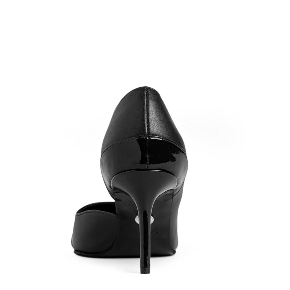 Pantofi dama Guban model 1566 piele nappa negru-lac negru