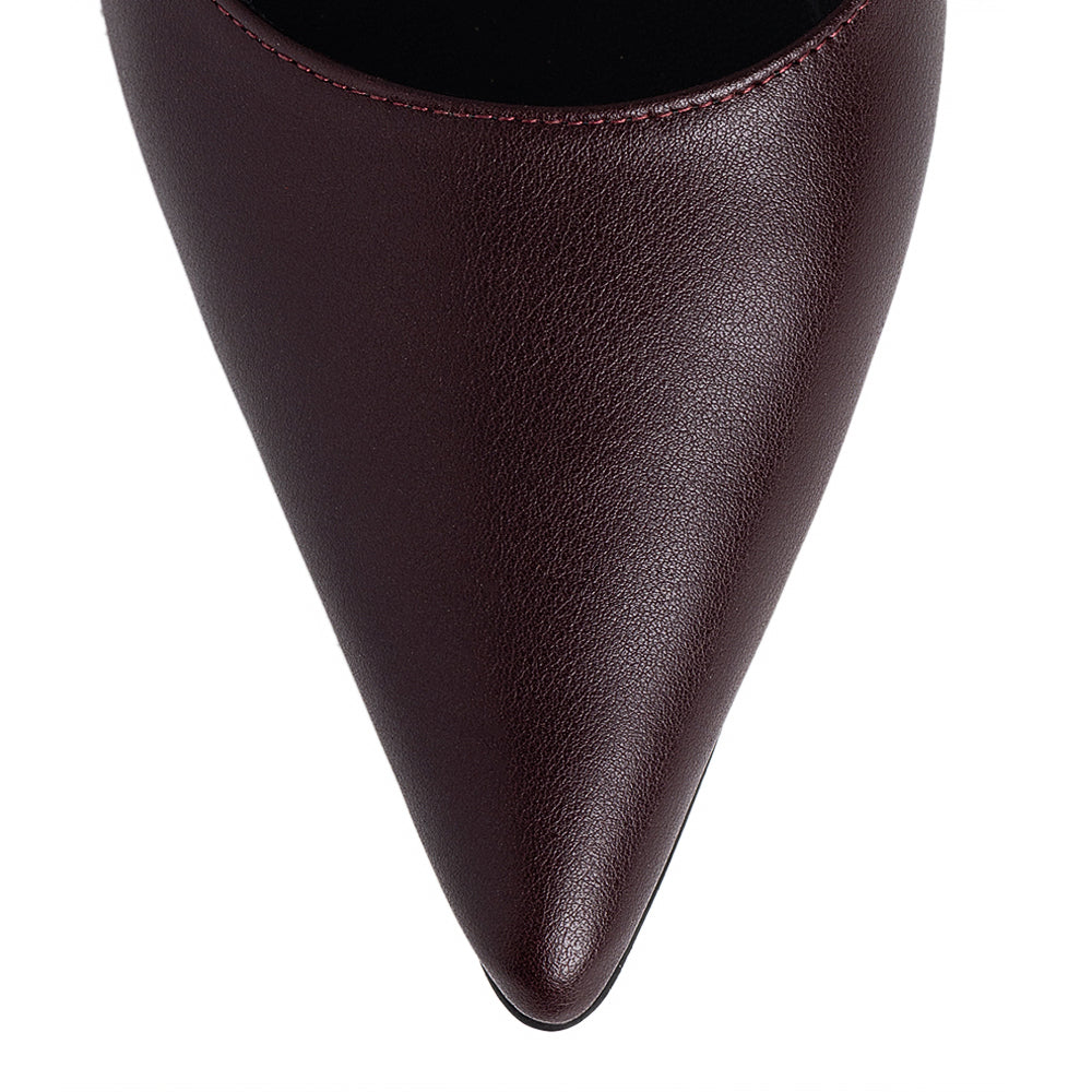 Pantofi dama Guban model 1568 piele nappa bordo