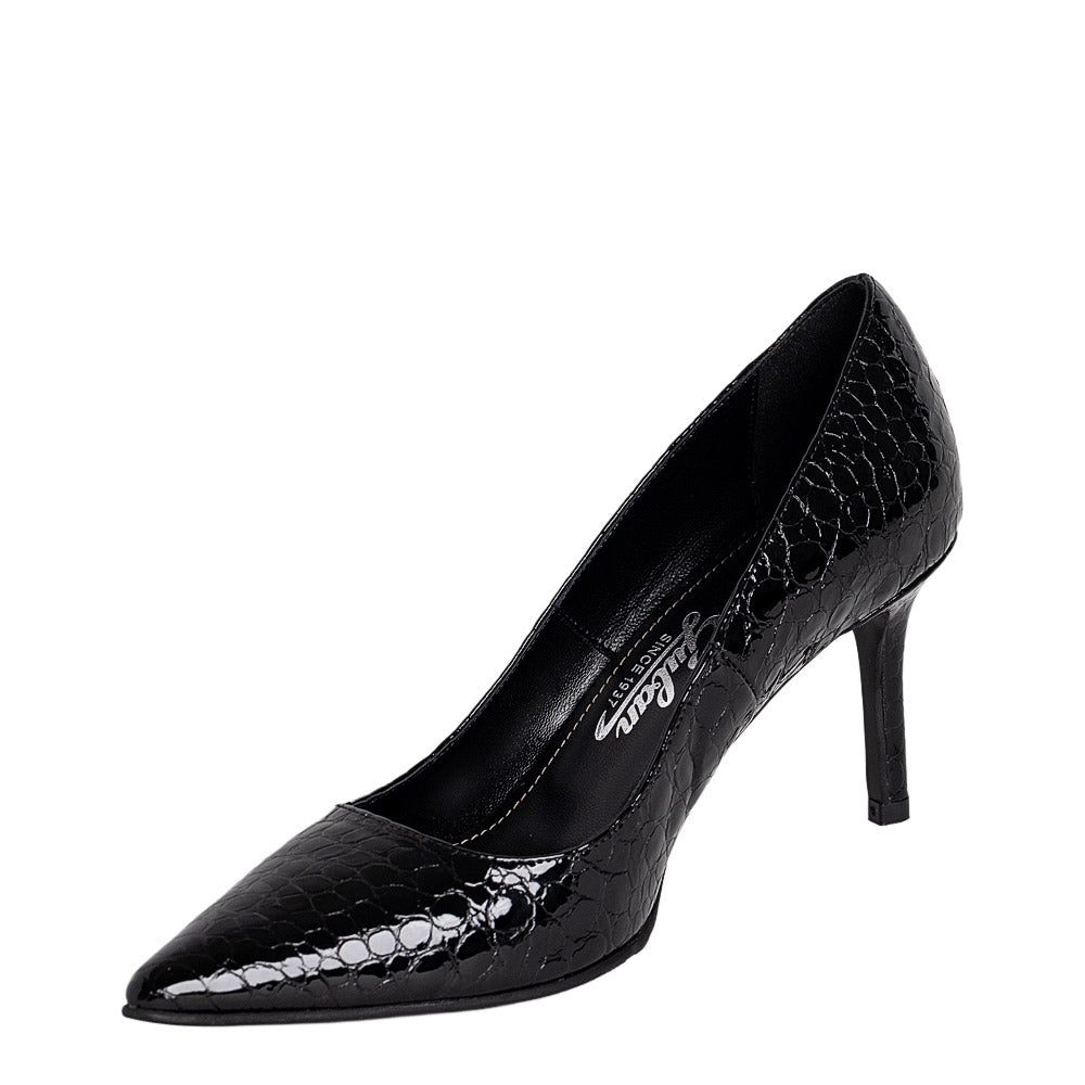 Pantofi dama Guban model 1570 piele nappa animal print negru