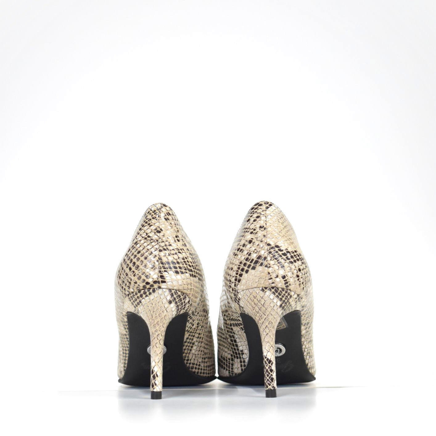 Pantofi dama Guban model 1570 piele nappa animal print bej