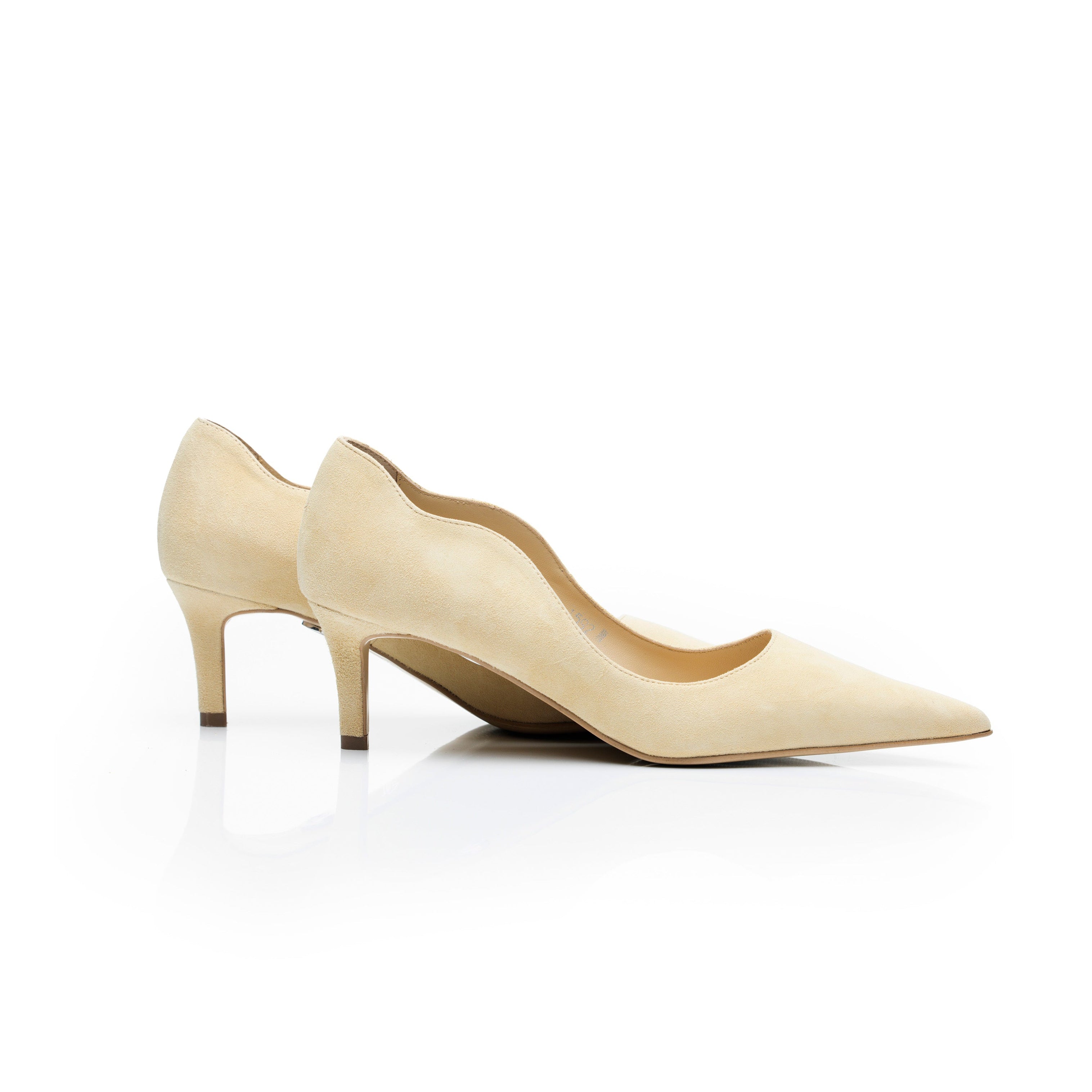 Pantofi 1592 Velur Crem Unt