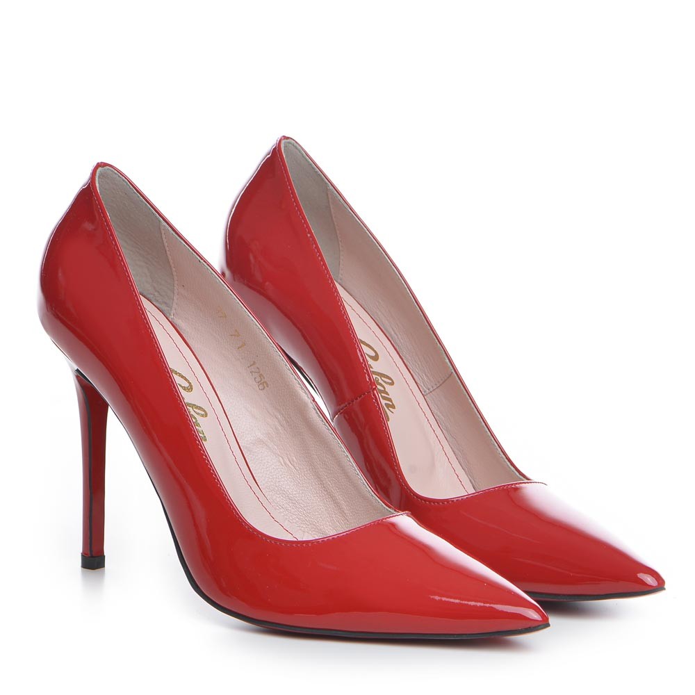 Pantofi dama Guban 1256 piele lac rosu