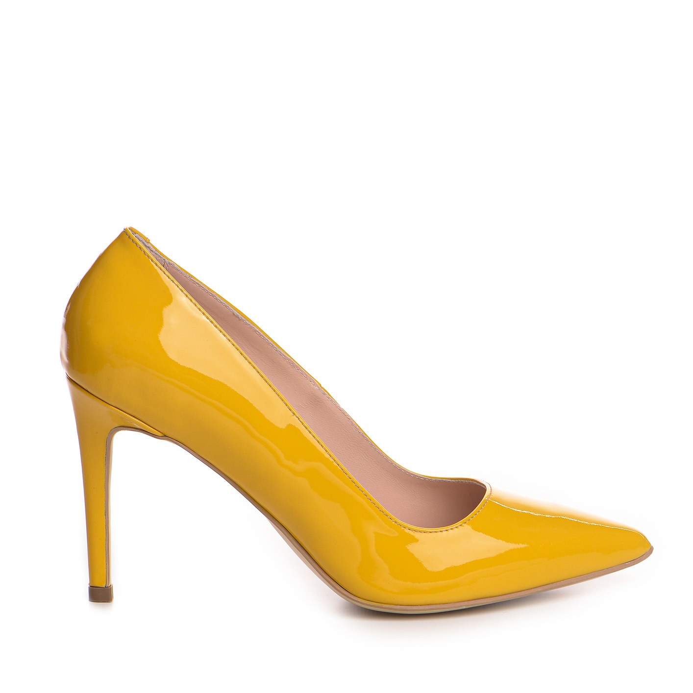 Pantofi dama Guban1206 piele lac galben