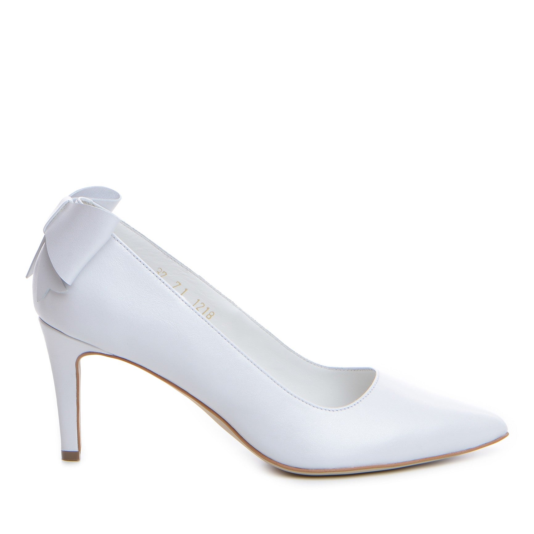 Pantofi mirese Guban 1374 nappa alb perlat