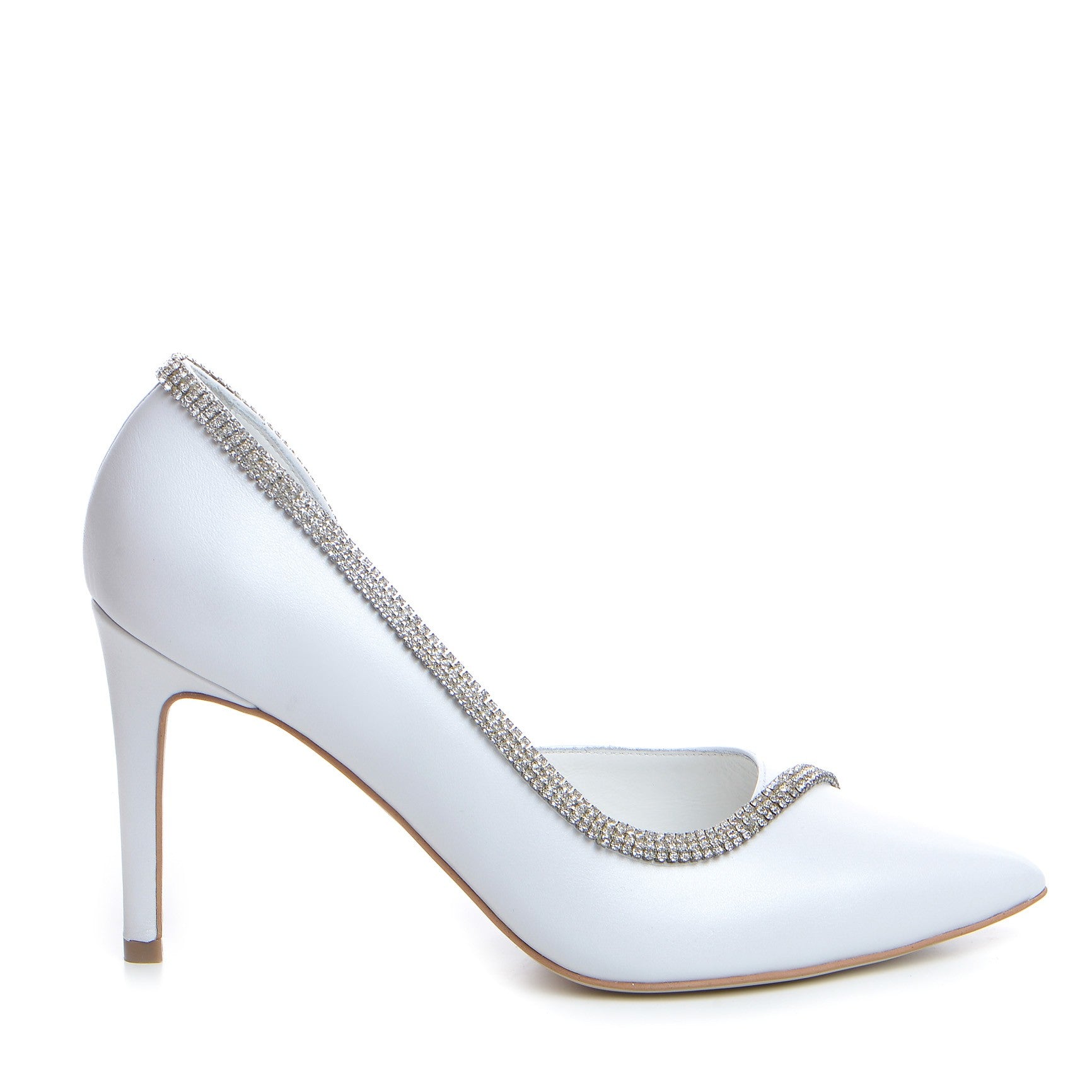 Pantofi mirese Guban 1365 nappa alb perlat