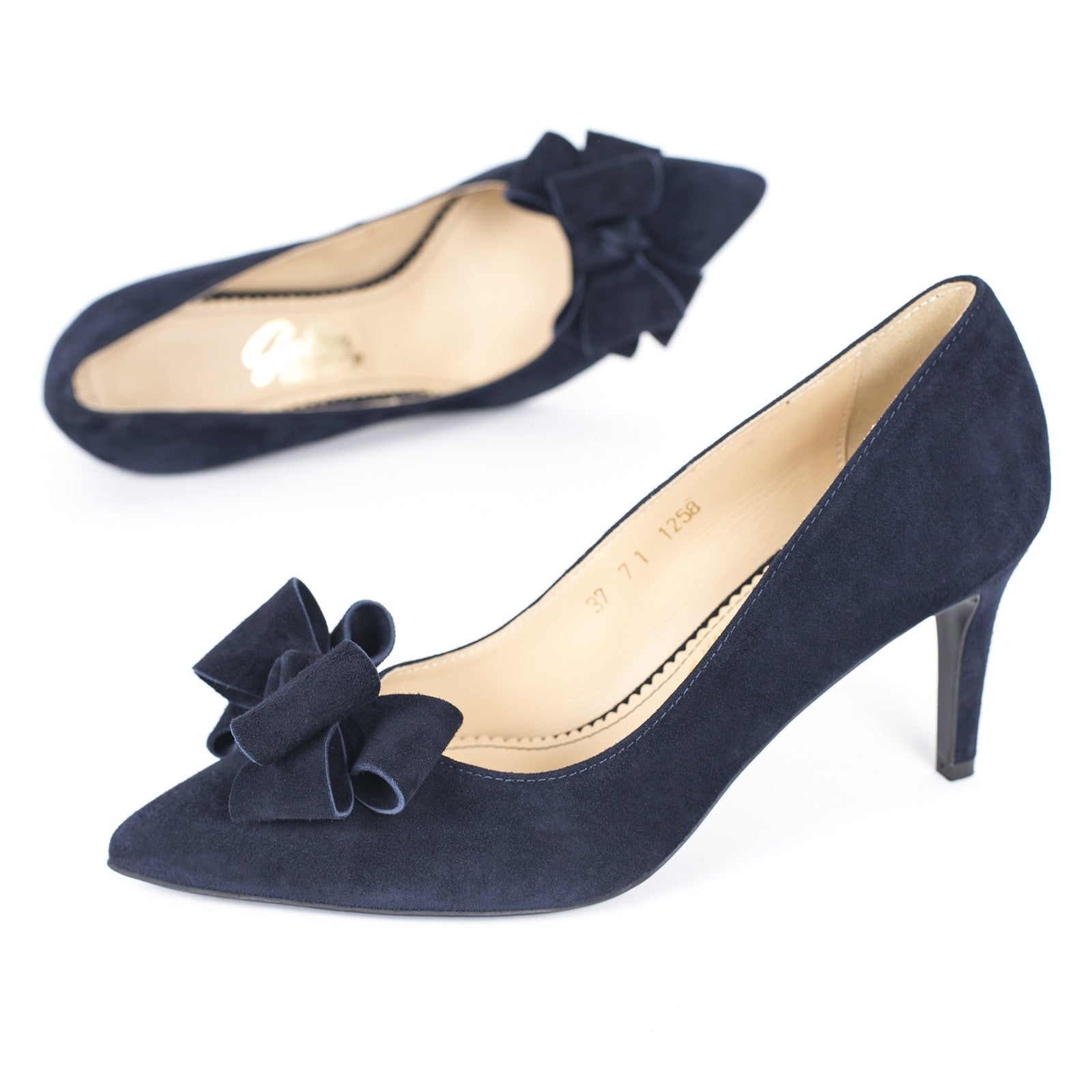Pantofi dama Guban 1258 piele velur bleumarin