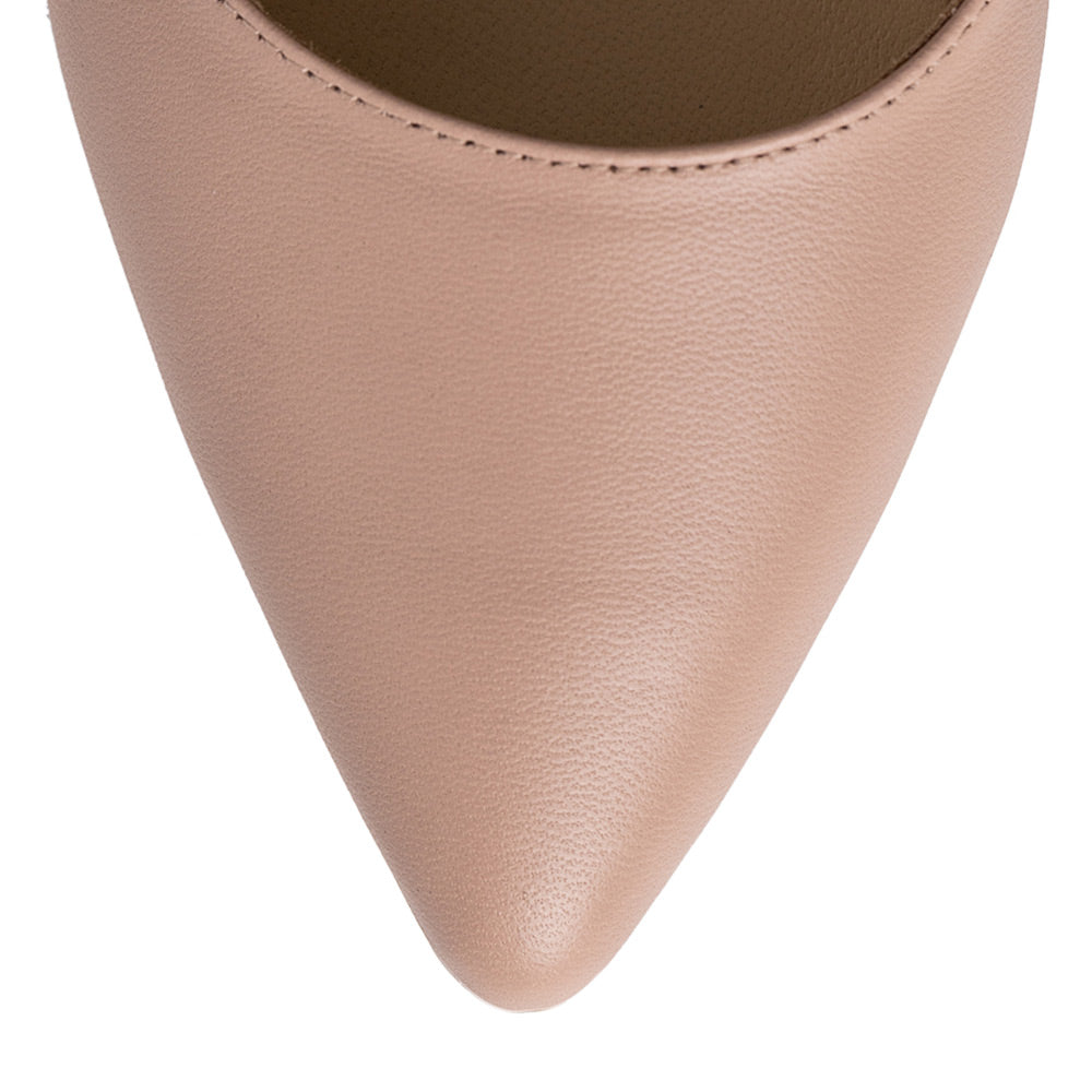 Pantofi dama Guban model 3514 piele nappa mocha mouse