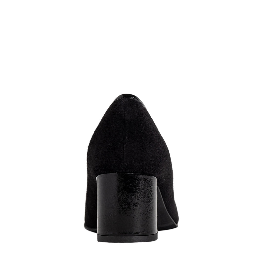 Pantofi dama Guban model 3515 velur negru/naplac negru