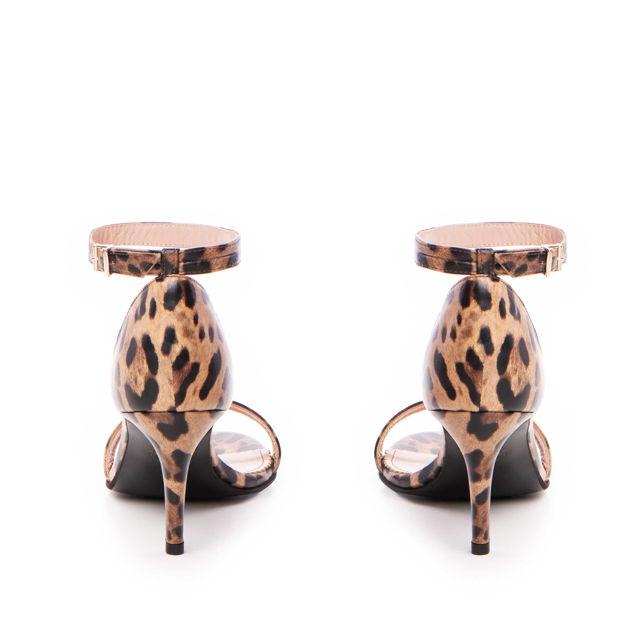 Sandale dama Guban model 1515 piele nappa animal print leopard