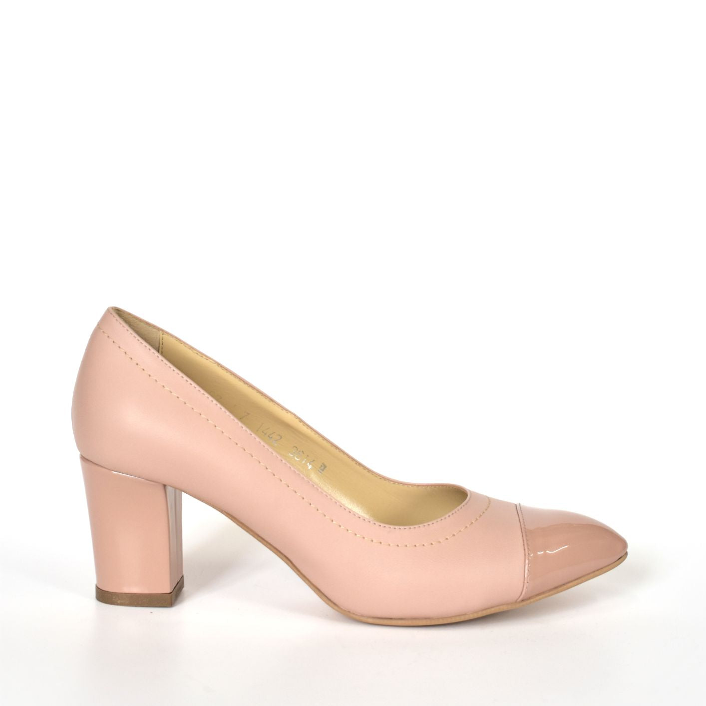 Pantofi dama Guban model 3614 piele nappa mocha mouse/ lac mocha mouse