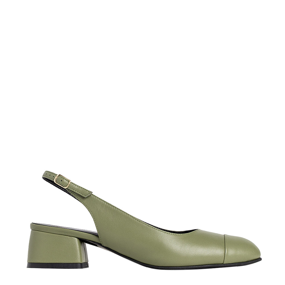 Pantofi dama Guban model 3619/C piele nappa kaki