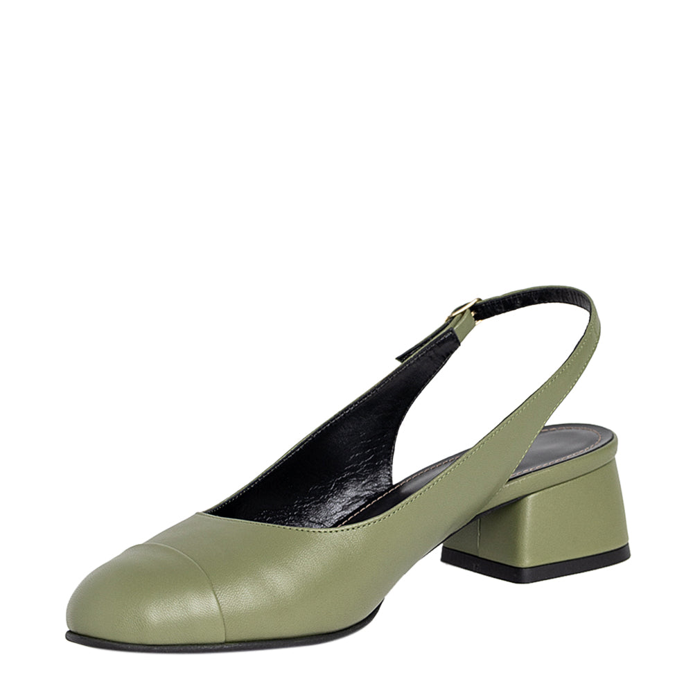 Pantofi dama Guban model 3619/C piele nappa kaki