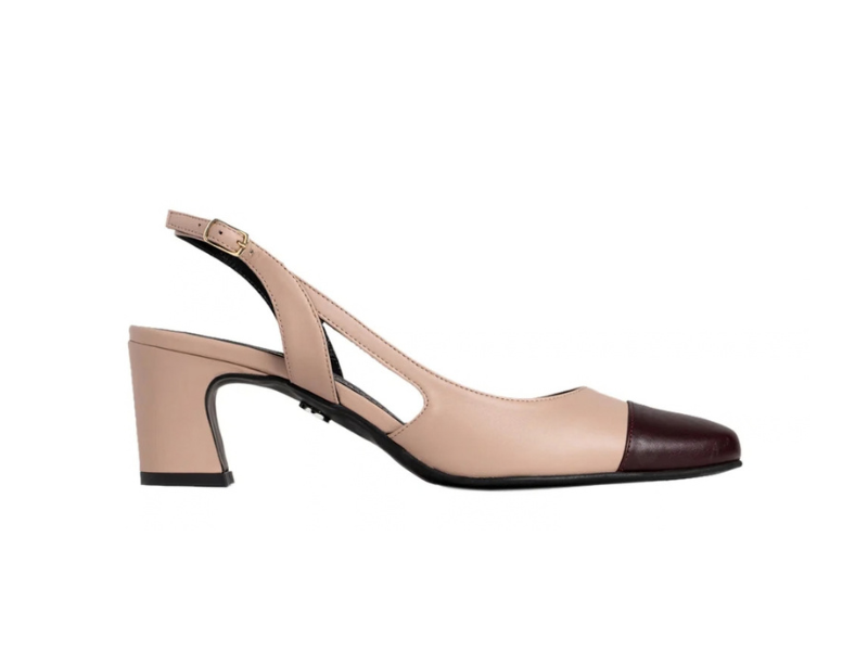 Pantofi 3639/C Nappa Mocha Mouse & Bordo
